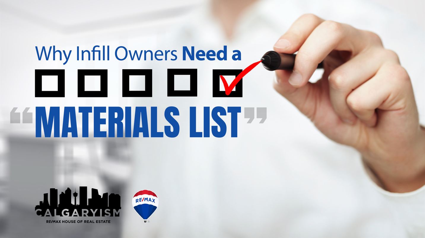 Why a Materials List is Important for Infill Homeowners in Calgary