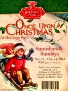 Heritage Park Historical Village Calgary Once Upon a Christmas Voucher