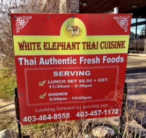 Calgary Thai Food Restaurant White Elephant Northeast
