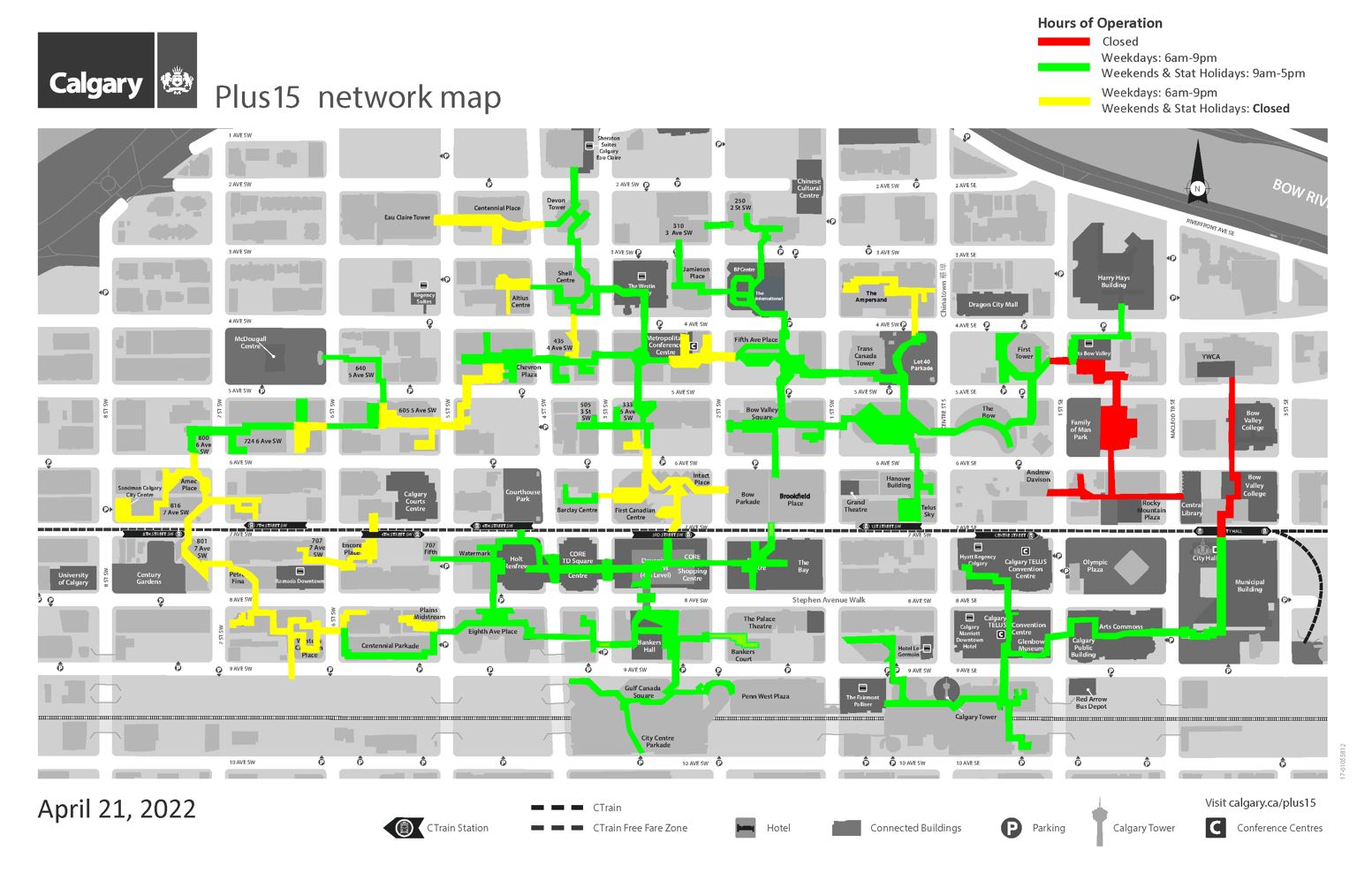 Calgary Plus 15 Network Map