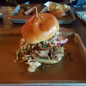 Pulled pork sandwich Hayden Block Calgary Alberta