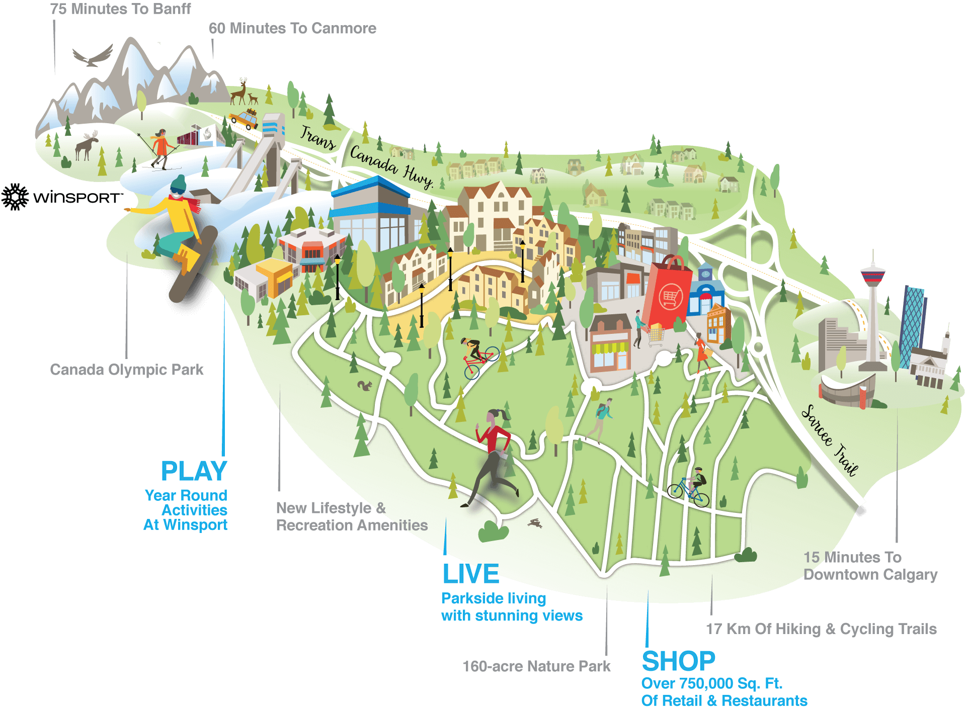 Trinity Hills community infographic calgary