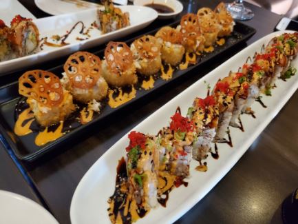 sushi rolls kanpai on 8th calgary sushi bar