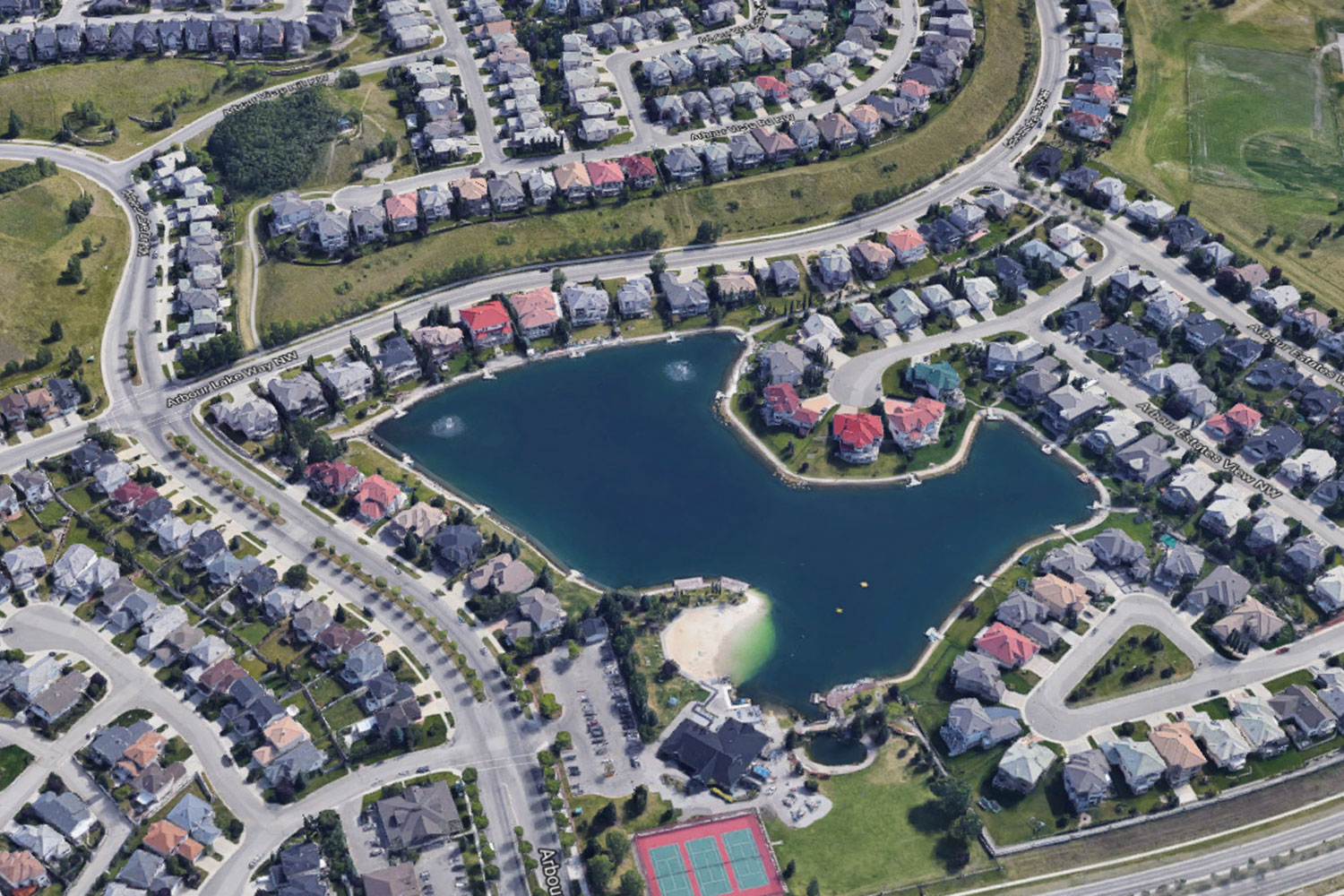 Arbour Lake Real Estate from Above