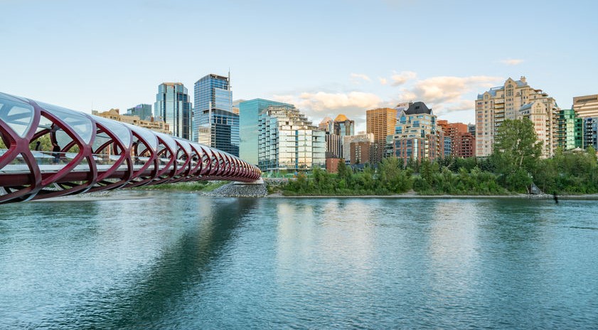 peace bridge bow river attraction in Calgary