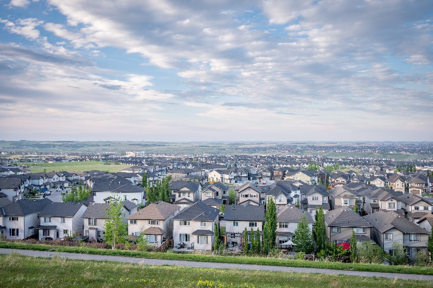 Suburban community in deep Northwest Calgary