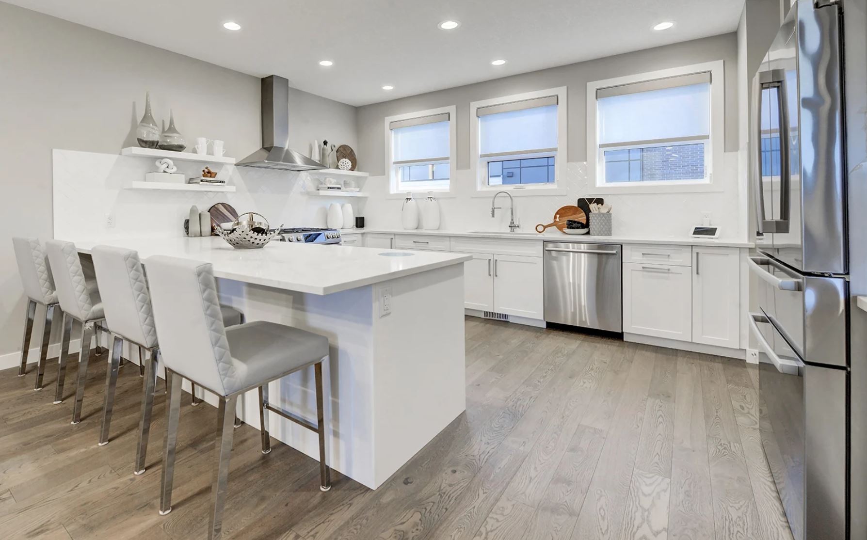 Ivy townhomes university district kitchen view