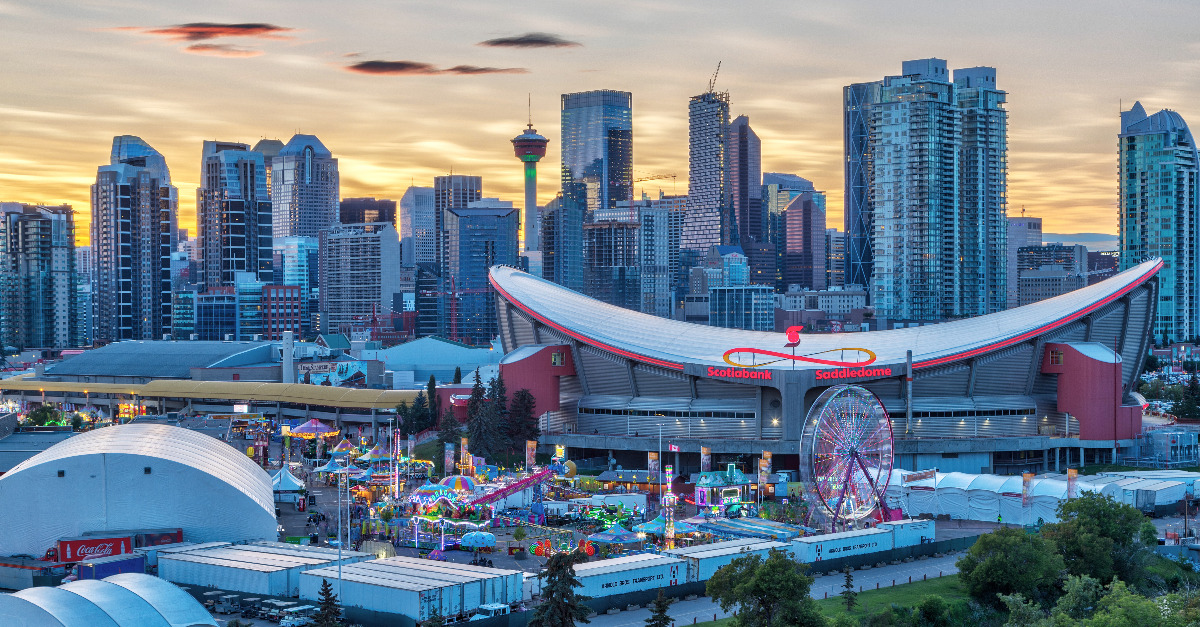 Calgary stampede and saddledome