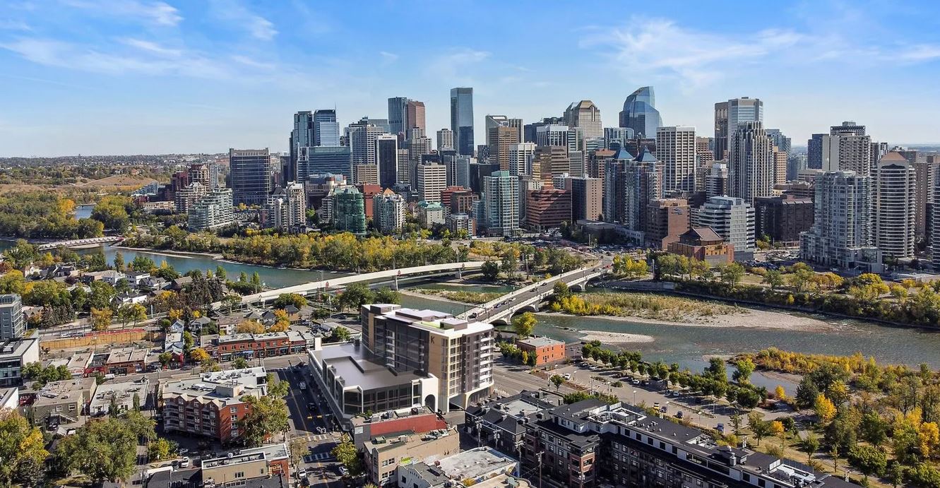 The Kenten Condos location relative to downtown Calgary