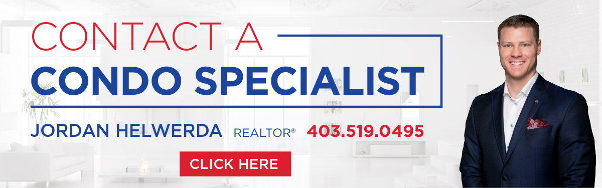 Five West Calgary condo specialists - Cody Battershill, Jordan Helwerda, and the Calgaryism Real Estate Team