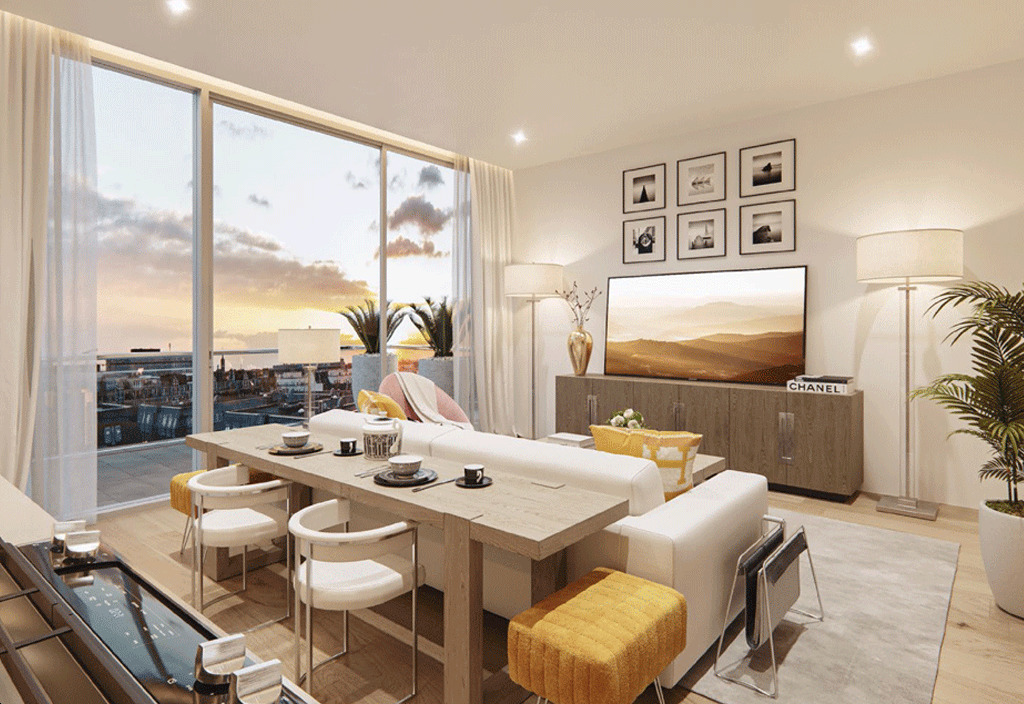 Frontier Condos for sale in Calgary interior living room